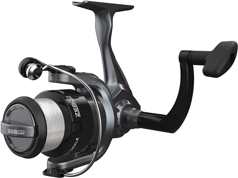 Zebco Ready Tackle Spinning Reel and Telescopic Fishing Rod Combo, 17-Inch to 5-Foot 6-Inch Telescopic Fishing Pole, Size 20 Fishing Reel, Pre-Spooled 8-Pound Fishing Line, 53-Piece Tackle Kit,Black - Image 3